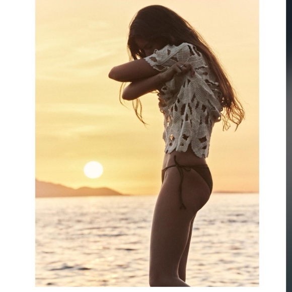 🦋 Bloggers Favorite 🦋 NWT Zara Asymmetric Crochet Dress Size M - Picture 10 of 12